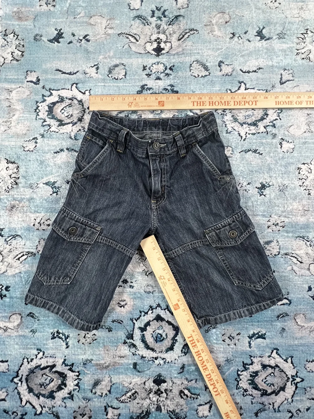 Old Navy Boys Blue Denim Cargo Shorts